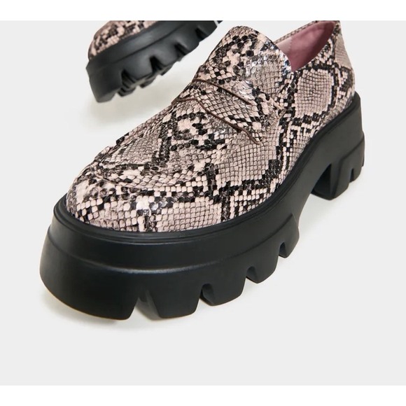 Essentiel Antwerp Snakeskin Effect Platform Loafers Size 37 - Picture 2 of 11